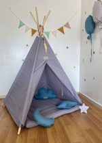 Tente tipi cloud gris