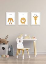 lot de 3 tableau safari