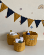 Lot de 3 paniers gigognes – Havana Jaune