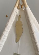 plume décorative en bois