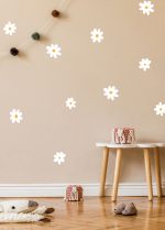 Stickers muraux fleurs blanches
