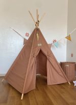 tente tipi de jeu terracotta