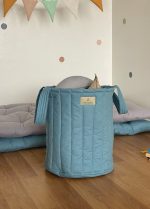 Grand panier de rangement sea bleu