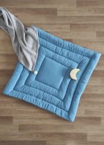 tapis de jeux matelassé bleu sea