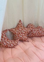 Lot de 3 coussins fleur terracotta ( nuage, lune et étoile)