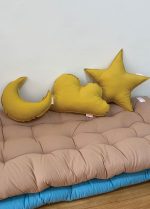 Lot de 3 coussins jaune moutarde