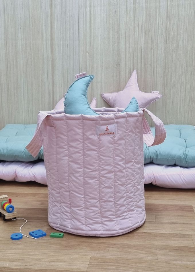 Panier à jouets - Rose poudré