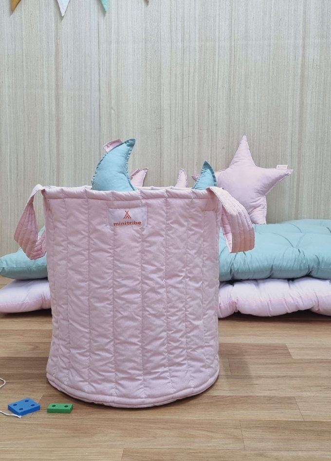 Panier à jouets - Rose poudré