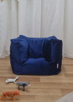 teddey le Fauteuil pouf pour bébé bleu marine