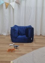 teddey le Fauteuil pouf pour bébé bleu marine