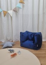 teddey le Fauteuil pouf pour bébé bleu marine