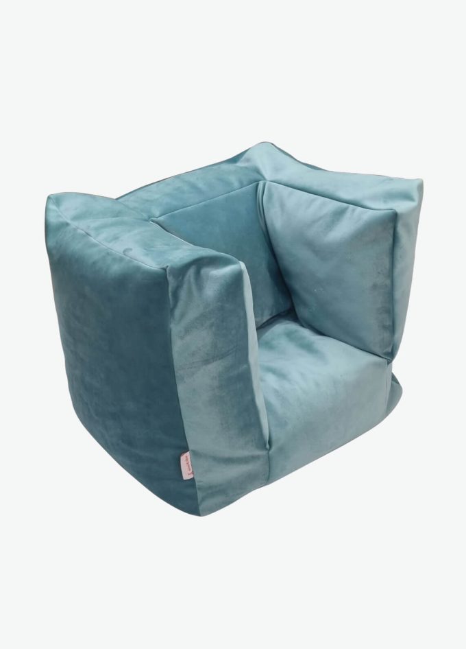 teddey le Fauteuil pouf pour bébé bleu marine vert eau