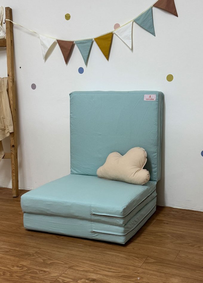 matelas pliable mini vert pastel