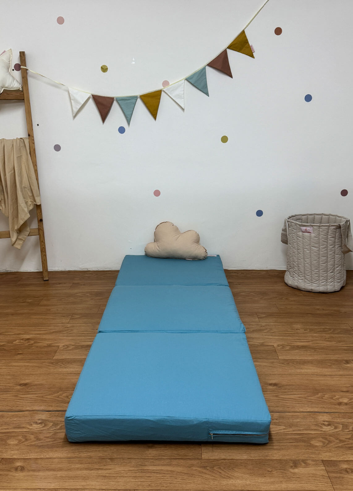 matelas pliable mini bleu sea