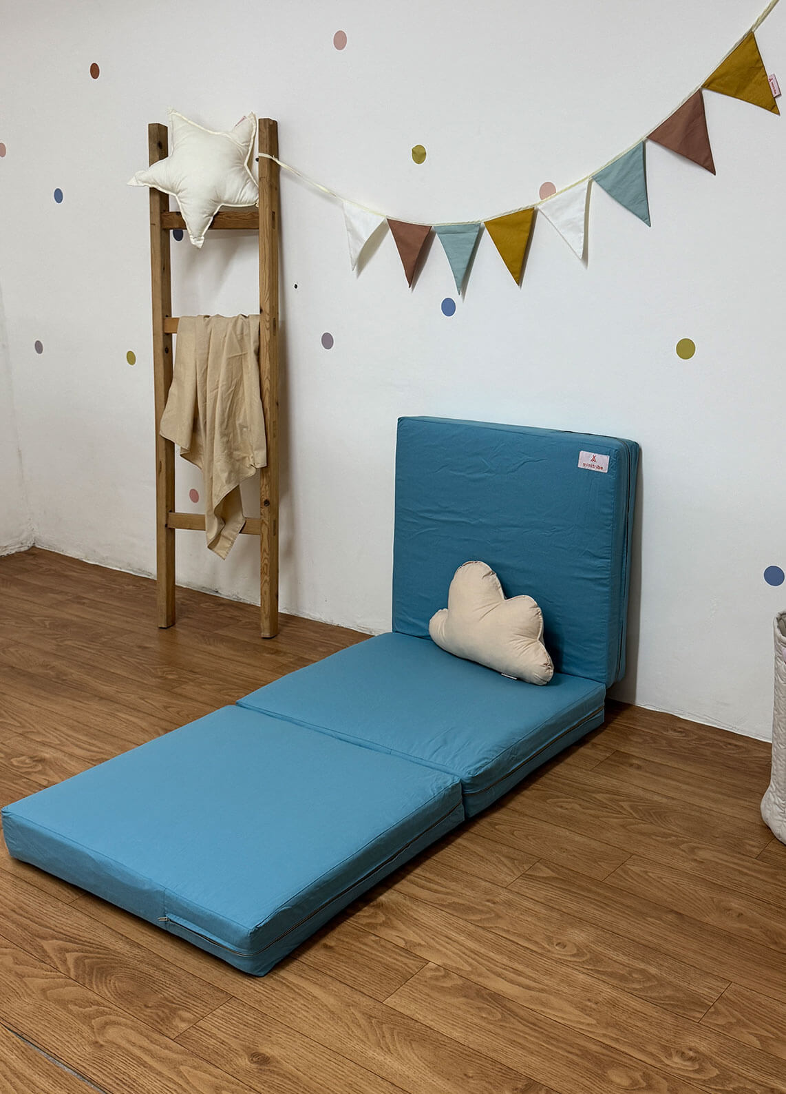 matelas pliable mini bleu sea