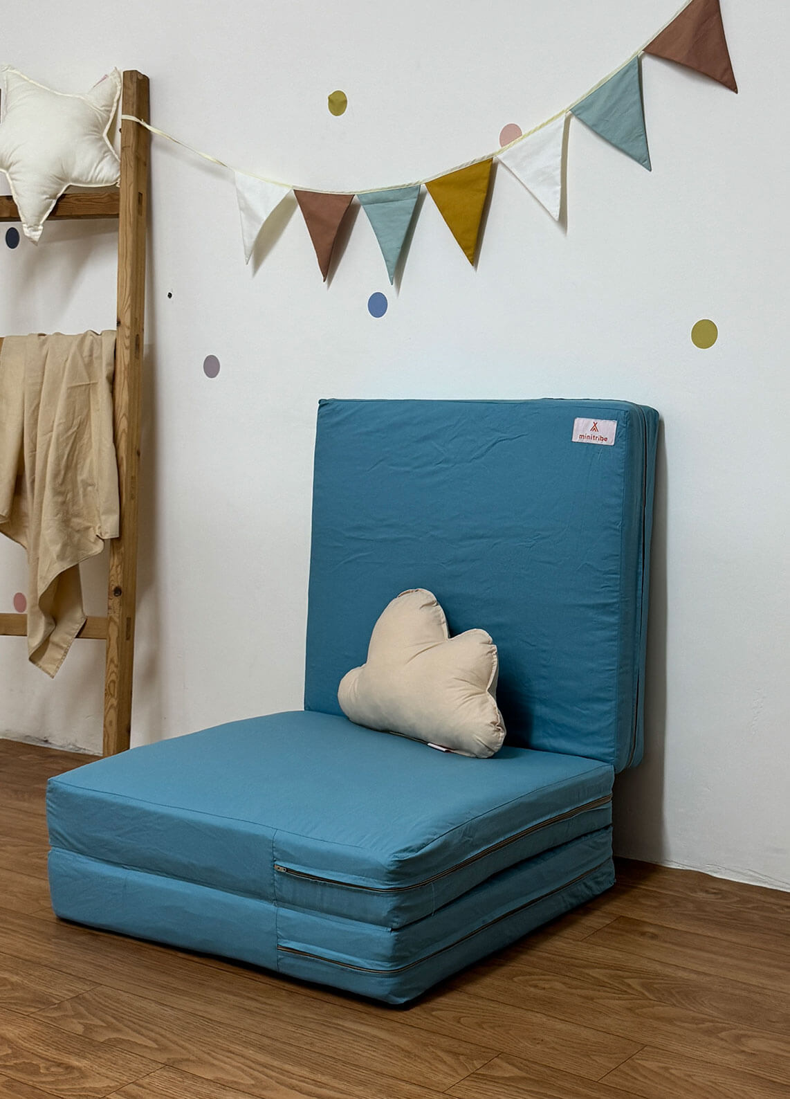 matelas pliable mini bleu sea