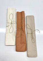 Lot de 3 langes en coton – Beige, Terracotta et Off White