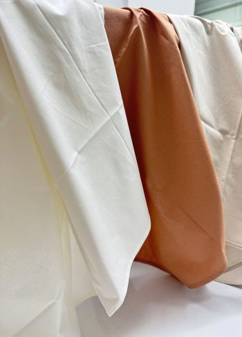 Lot de 3 langes en coton – Beige, Terracotta et Off White
